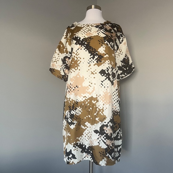 $495 rag & bone 'Chester' Camo Print 100% Silk T-Shirt Dress Small - Picture 7 of 16
